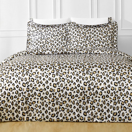 Постельное белье Сатин/шелк- Cheetah Евро