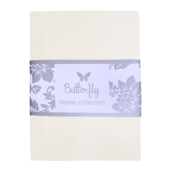Простыня на резинке "Butterfly" Сатин Делюкс 07 кремовый 180*200 высота 35 см