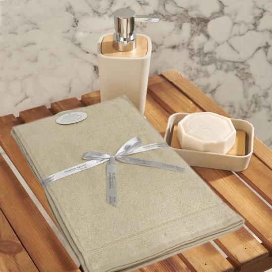 Полотенце махровое кухонное "Karven" Petek Bordur Duz bej/бежевый 30*50 см