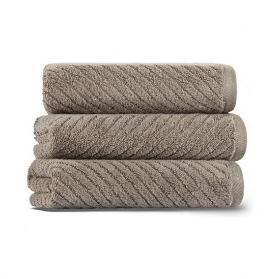 Полотенце махровое 1 шт "Casual Avenue/L'appartement" Chevron серо-коричневый/cabble stone 76*142 см