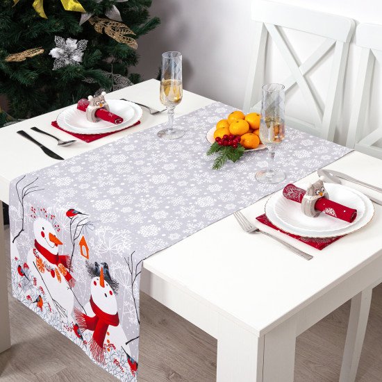 Дорожка на стол "Арт Дизайн" Снеговики 50*145 см