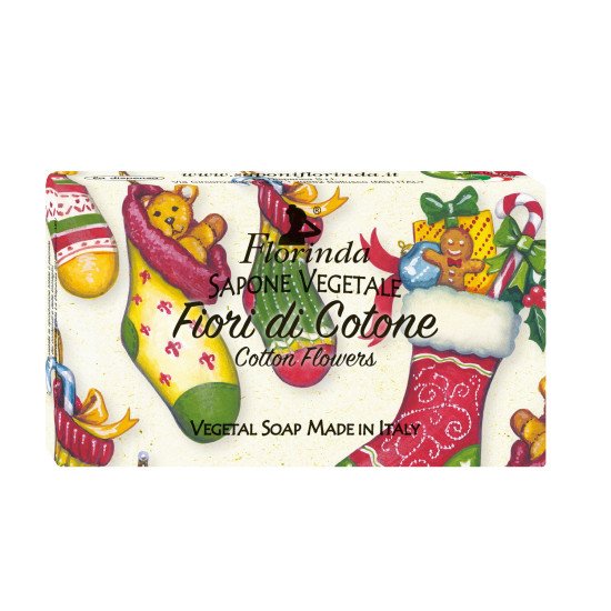 Мыло парфюмированное "Florinda" Magie Di Natale/Новогоднее волшебство Fiori Di Cotone/Цветы хлопка 100 г