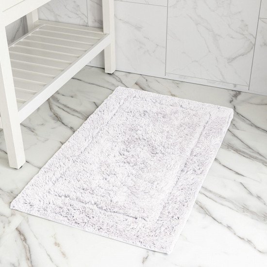 Коврик для ног в ванную 1 шт "DeNastia" Soft collection белый/М111345  50*80 см
