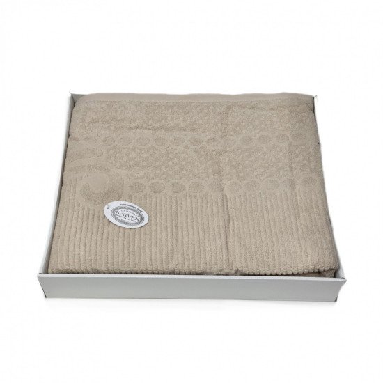 Покрывало-простыня махровая Ester v2 светло-бежевый 160*220 см