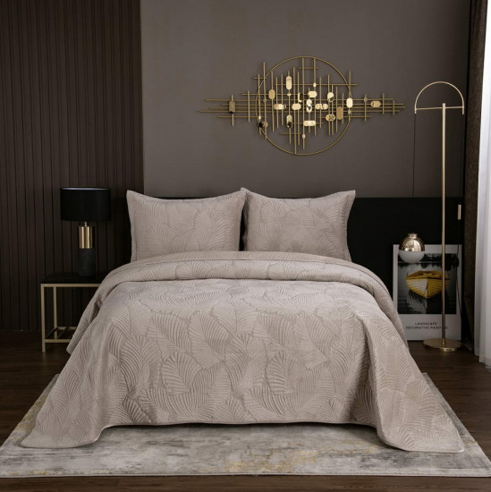 Покрывало с наволочками Ноэль кремовый 240*260 см