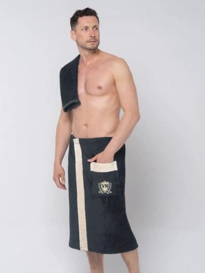 Комплект с килтом для сауны мужской "Vien" Oregon 2 предмета антрацит