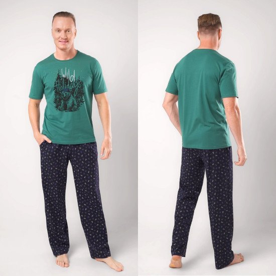 Комплект мужской "Clever" зелёный/темно-синий 54 (3XL)