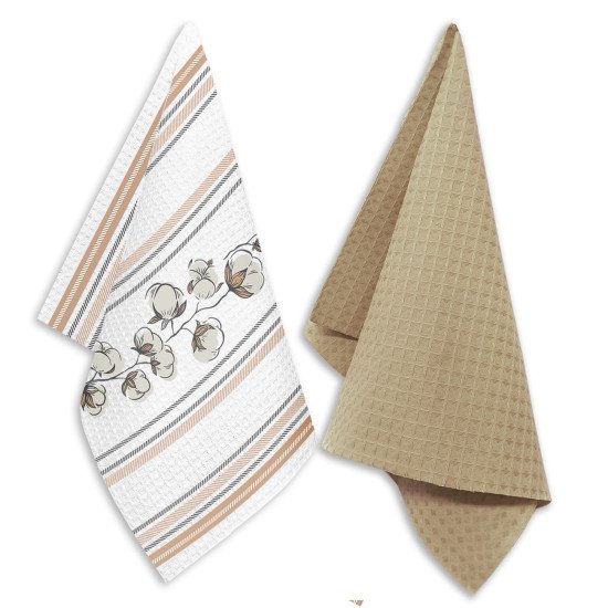 Комплект кухонных полотенец 2 шт "Гранд Стиль" хлопок полоса 35*60 см