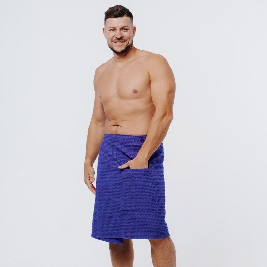 Килт для сауны мужской "Votex" синий 60*145 см