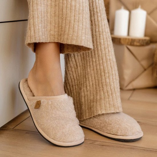 Тапочки женские "Woolhouse" Меринос бежевый 40/41