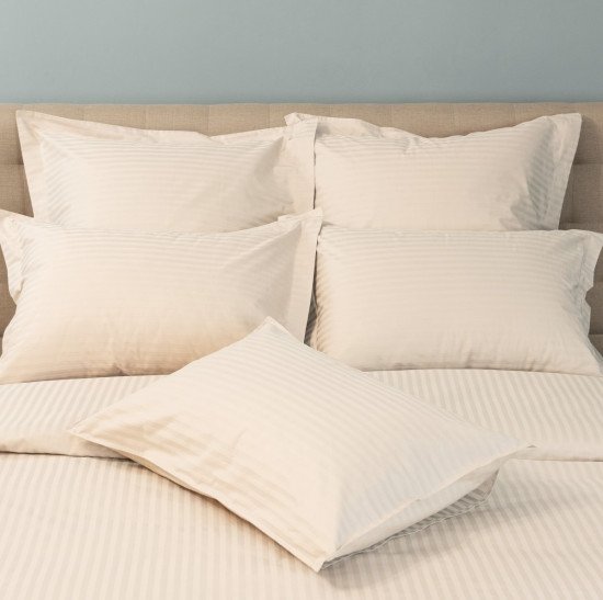 Комплект наволочек 2 шт. Страйп-сатин ваниль 70*70 см