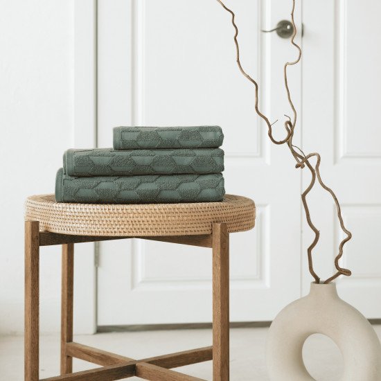 Полотенце махровое 1 шт "La Prima" Diamond 6009 изумруд 70*140 см