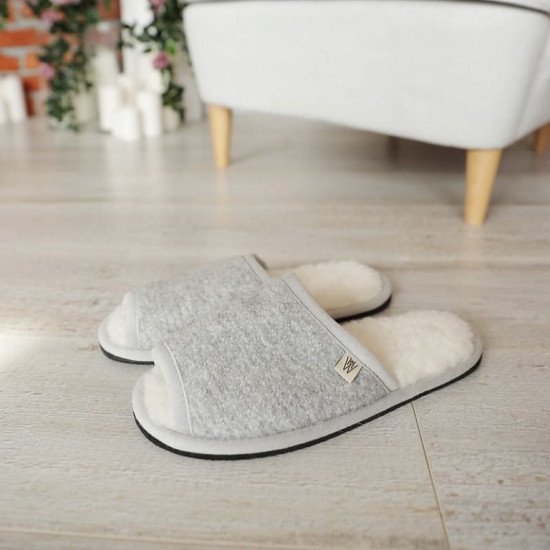 Тапочки мужские "Woolhouse" Морано серый 41/42