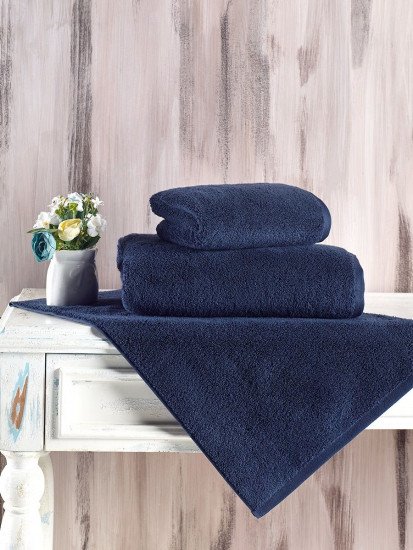 Полотенце махровое "Karna" Mora синий 50*90 см