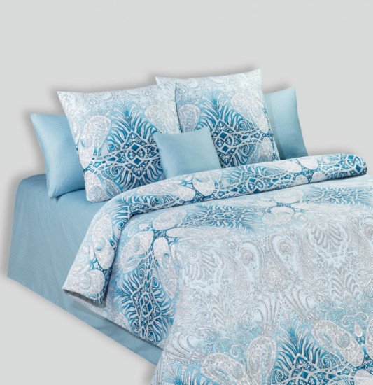 Постельное белье Сатин Audrey Hepbern- Indigo 1.5 спальный