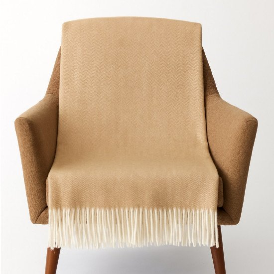 Плед "Paters" Laura белый/песочный 140*200 см