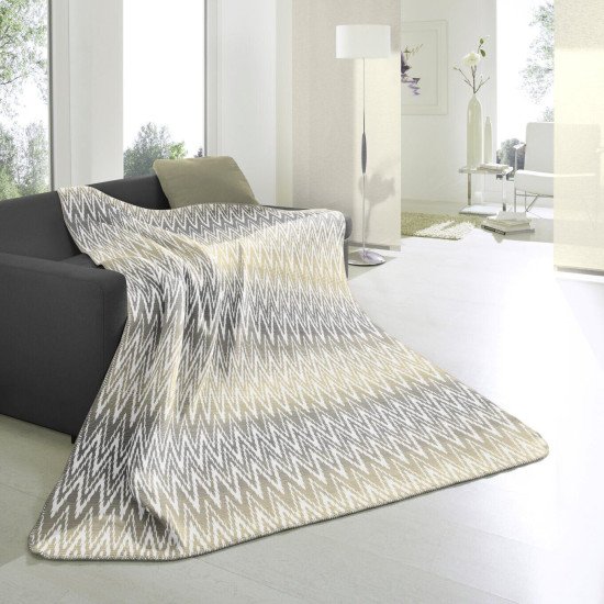 Плед "Biederlack" Zigzag stone 150*200 см