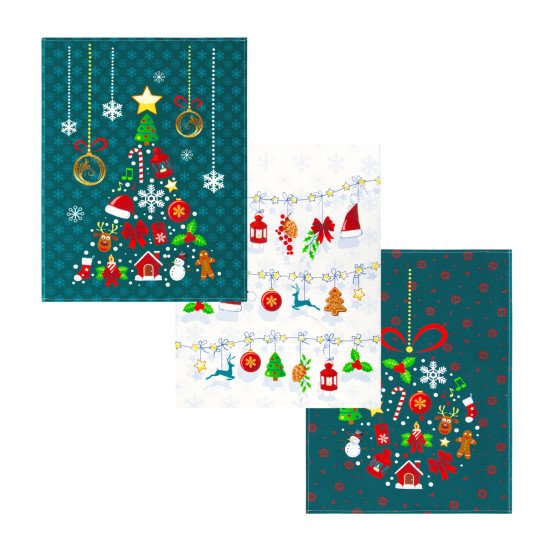 Комплект полотенец для кухни 3 шт. "Арт Дизайн" Рогожка Волшебные истории 45*60 см