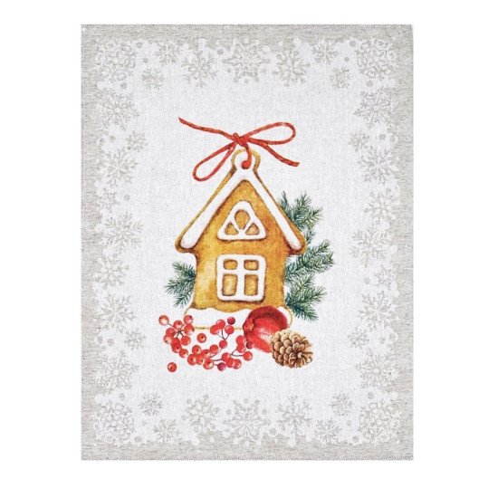 Полотенце кухонное "Белорусский Лён"  Рождественские пряники 1, рис.931 46*60 см