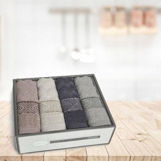 Комплект махровых полотенец для кухни 4 шт. "Karven" Platos 30*50 см