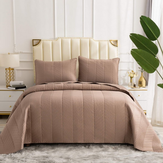 Покрывало с наволочками Адонис капучино 230*250 см