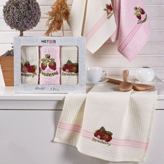 Комплект полотенец для кухни 3 шт. "Meteor" Mimoza Cilek 40*60 см