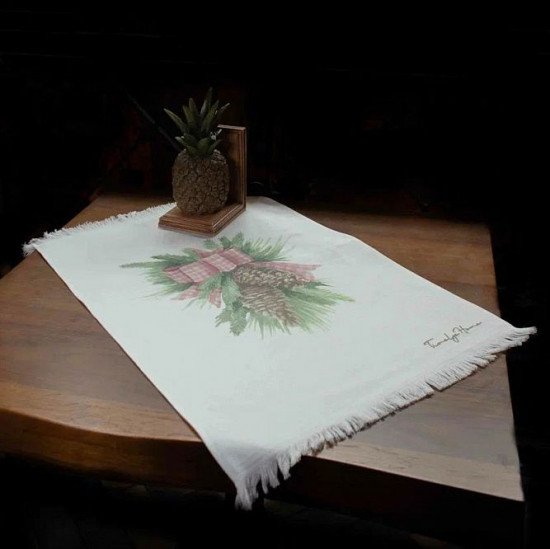 Полотенце махровое кухонное "Tivolyo Home" Pine Cone кирпичный 50*70 см-1 шт