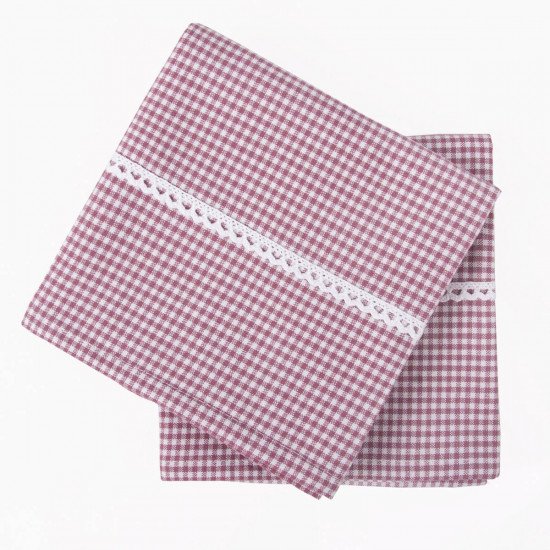 Комплект полотенец для кухни 2 шт. "Arya" Kitchen Line Soho бордовый 50*70 см