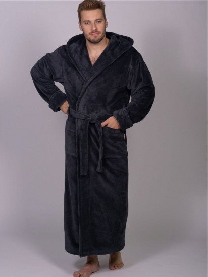Халат мужской велюровый "Vien" Magistr antracit 50 (XL)