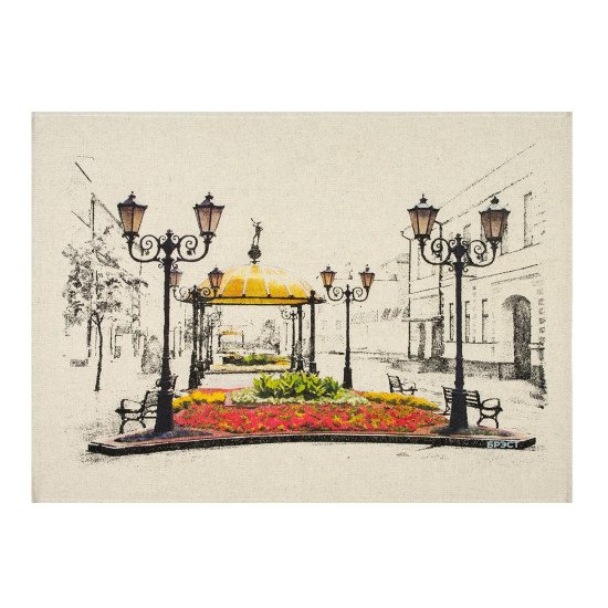 Полотенце кухонное "Белорусский Лён"  Аллея фонарей 45*60 см