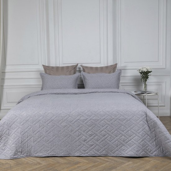 Покрывало с наволочками "La Prima" Nicolas 3429 серо-сиреневый 220*240 см