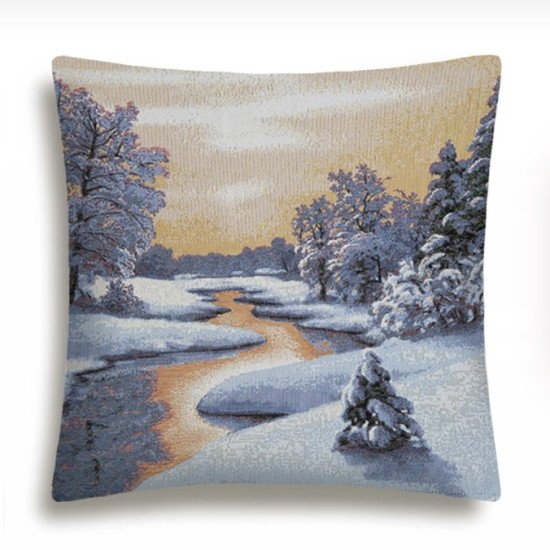 Декоративная наволочка "Гобелен" Родина зима центр 45*45 (±2) см