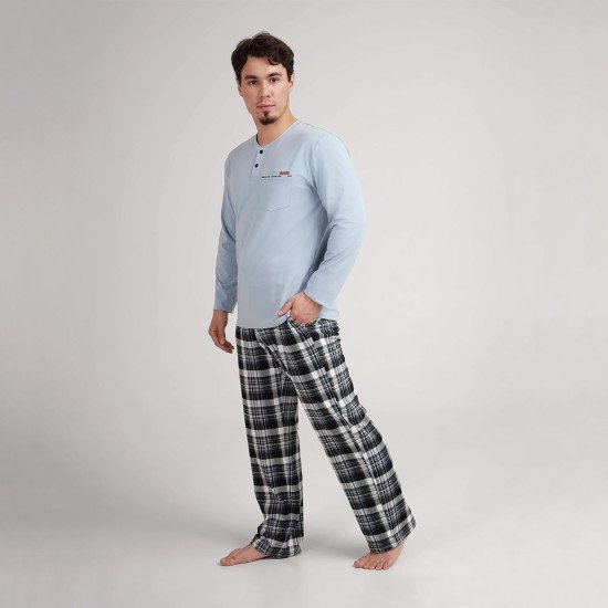 Комплект мужской "Clever" светло-синий/темно-серый 52 (2XL)