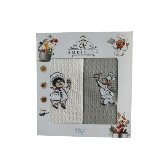 Комплект полотенец для кухни 2 шт. "Ambiella" Повар v1 40*60 см