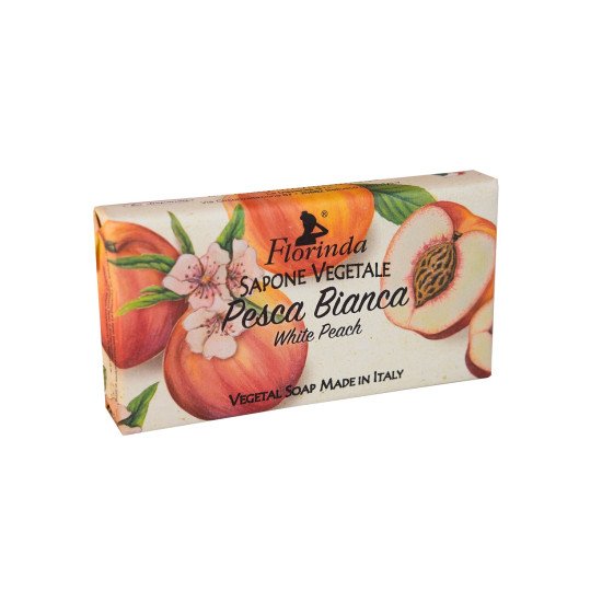 Мыло парфюмированное "Florinda" Passione di Frutta/Фруктовая страсть Pesca Bianca/Белый персик* 100 г