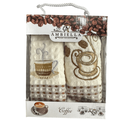 Комплект полотенец для кухни 2 шт. "Ambiella" Кофе-11 35*50 см