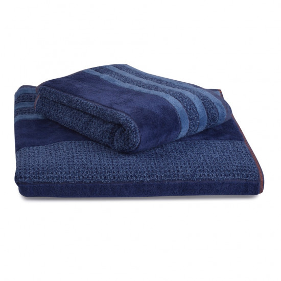 Полотенце махровое 1 шт "Buddemeyer" Jeans синий 0003 70*135 см
