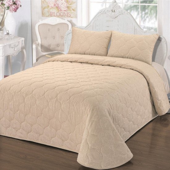 Покрывало с наволочками Тесса  бежевый 240*260 см