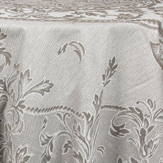 Скатерть "Яковлевский жаккард" Овальная бежевый 170*250 см