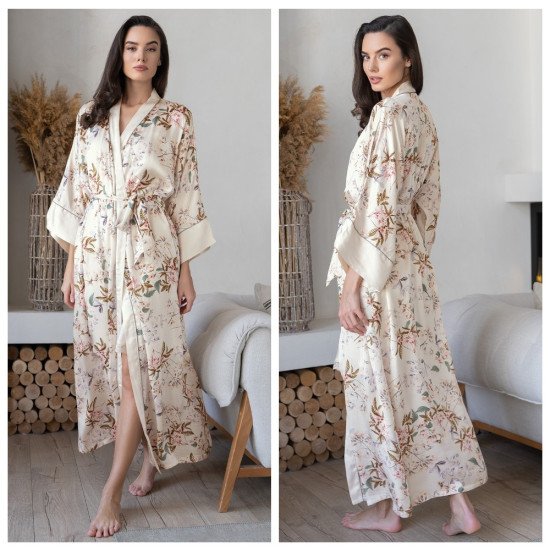 Халат женский "Мiа-Amore" Аmely молочный 52-54 (2XL/3XL)