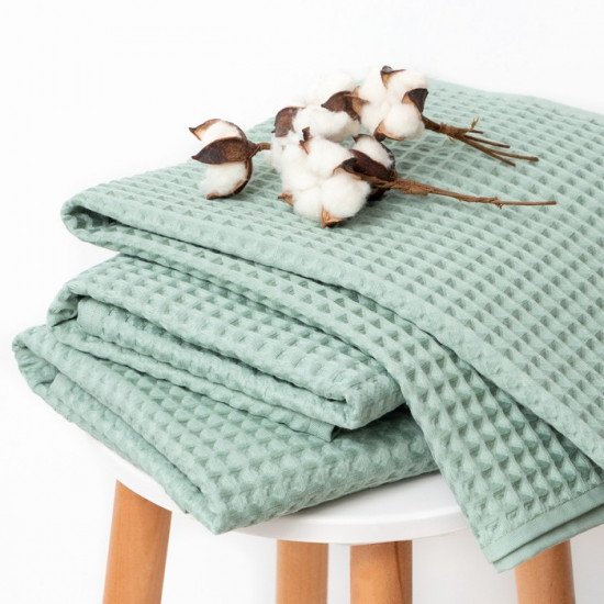 Полотенце вафельное 1 шт  "Votex"  мята 44*90 см