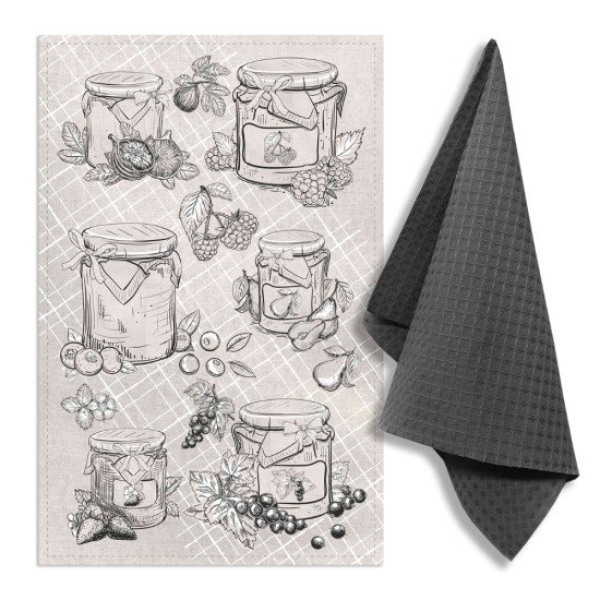 Комплект кухонных полотенец 2 шт "Гранд Стиль" варенье 39*60 -1 шт, 35*60 - 1 шт.