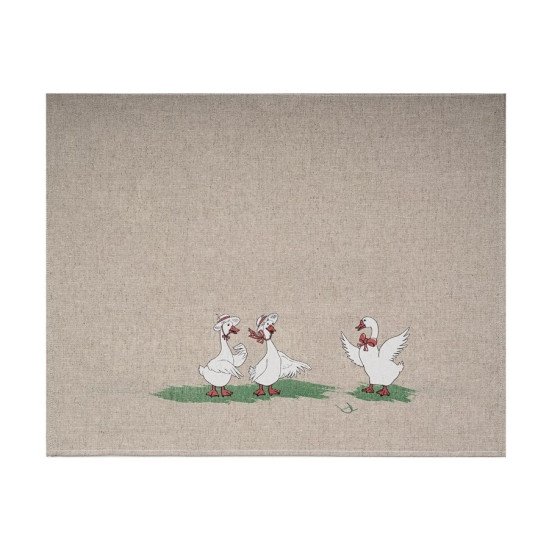 Полотенце кухонное "Белорусский Лён"  Гуси-3 46*60 см