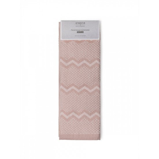 Комплект полотенец для кухни 2 шт  "DeNastia" Зиг-заг розовый/D100464 35*70 см