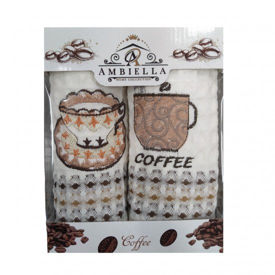 Комплект полотенец для кухни 2 шт. "Ambiella" Кофе 35*50 см