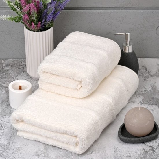 Полотенце махровое 1 шт "Ceylin's" Pirin кремовый 50*90 см