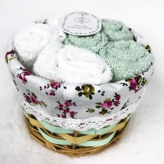 Комплект махровых салфеток 6 шт "Sofi De Marko" Евита бирюза 30*30 см