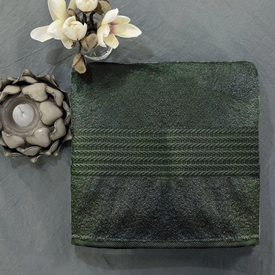 Полотенце махровое кухонное "Маруся" темно-зеленый 30*30 см