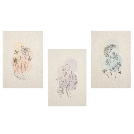 Комплект полотенец для кухни 3 шт. "Белорусский Лён" Графика-3 45*60 см