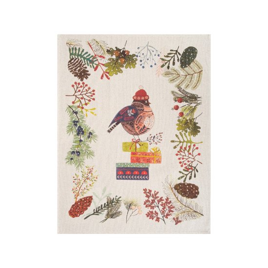 Полотенце кухонное "Белорусский Лён"  Зимний праздник new-1 рис.1075 45*60 см